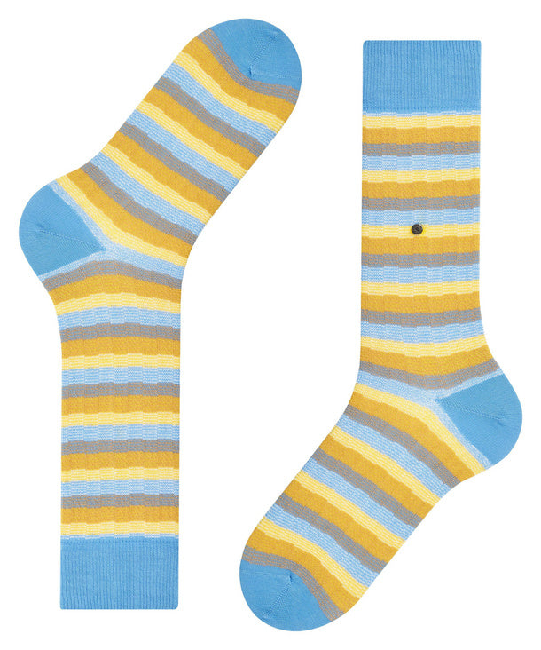 Burlington Signature Stripe Socks Morning Sky