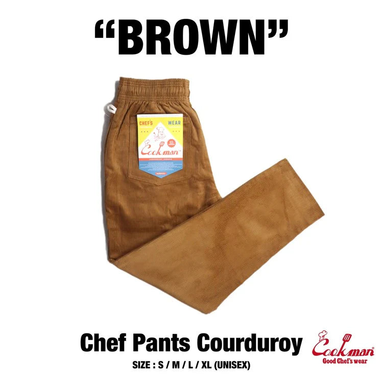 Cookman Chef Pants Corduroy Brown