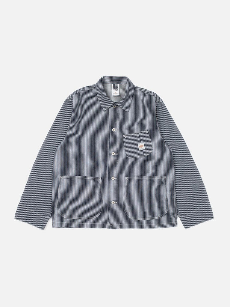 Nudie Jeans Co Howie Hickory Jacket Blue / Off White