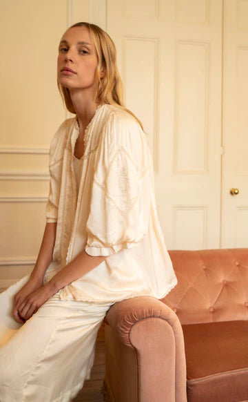 Faune Harlow Bed Jacket Oyster