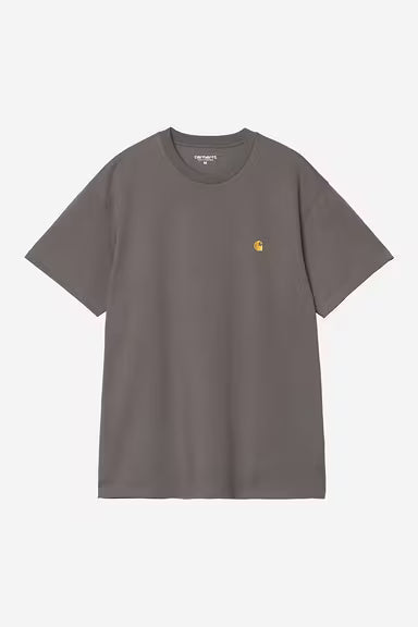 Carhartt Chase SS T-Shirt Porphyry / Gold | Steranko Clothing