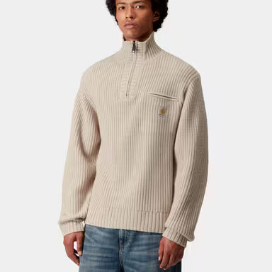 Carhartt Detroit Half Zip Sweater Fleur De Sel | Steranko Clothing