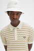 Fred Perry Boucle Jacquard Knitted Shirt Ecru