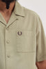 Fred Perry Lightweight Texture Revere Collar Shirt Warm Grey