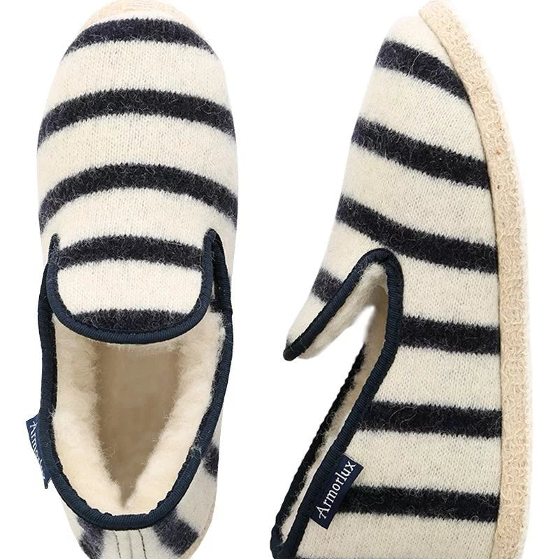 Armor Lux Slippers Nature / Navy - Steranko Clothing Manchester