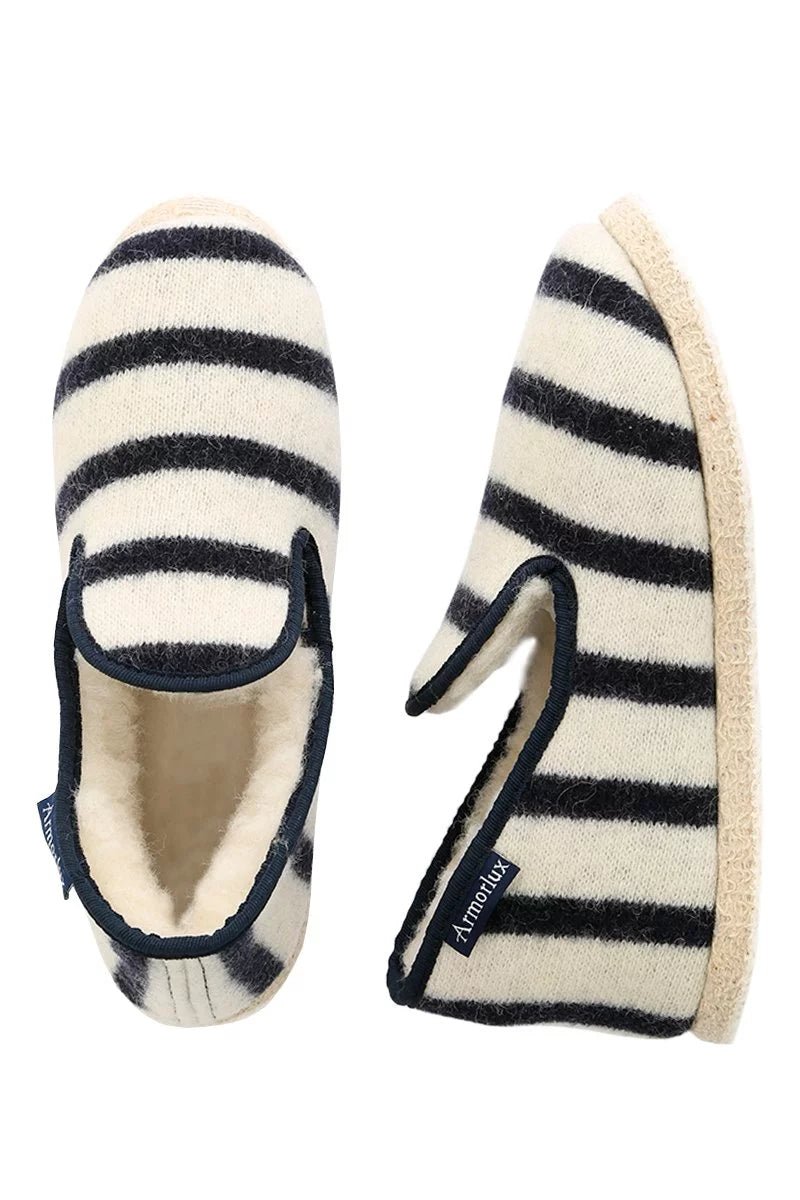 Armor Lux Slippers Nature / Navy - Steranko Clothing Manchester