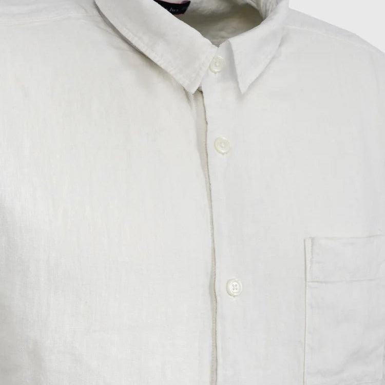 Armor Lux S/S Comfort Fit Shirt Linen White - Steranko Clothing Manchester