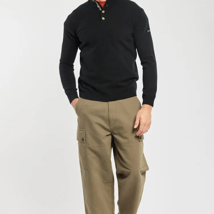 Armor Lux Trucker Neck Wool Sweater Black Slate - Steranko Clothing Manchester