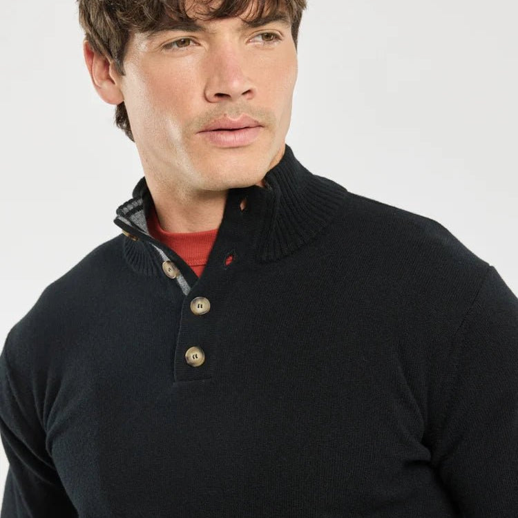 Armor Lux Trucker Neck Wool Sweater Black Slate - Steranko Clothing Manchester