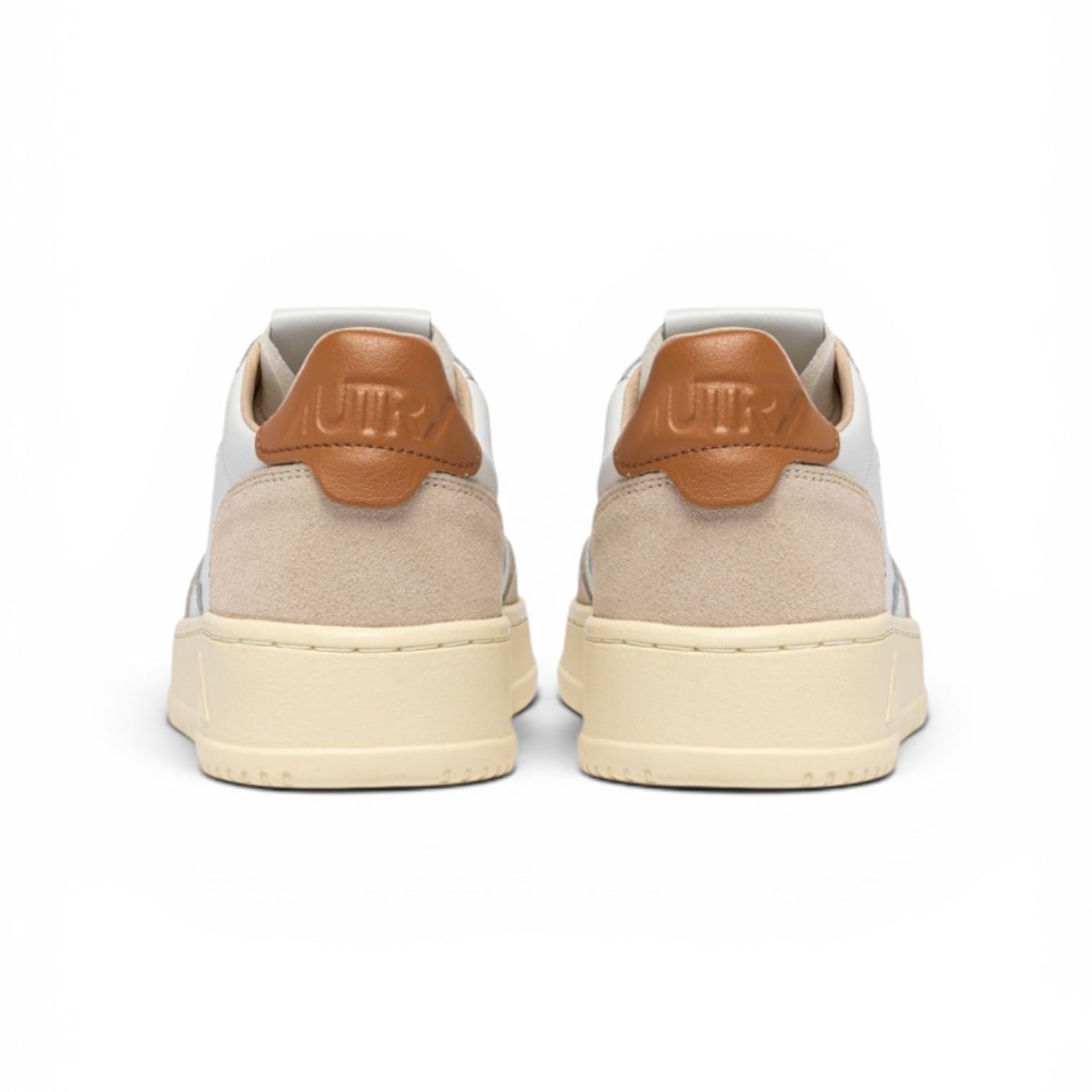 Autry Medalist Low Sneakers in White Leather and Lion Suede - Steranko Clothing Manchester