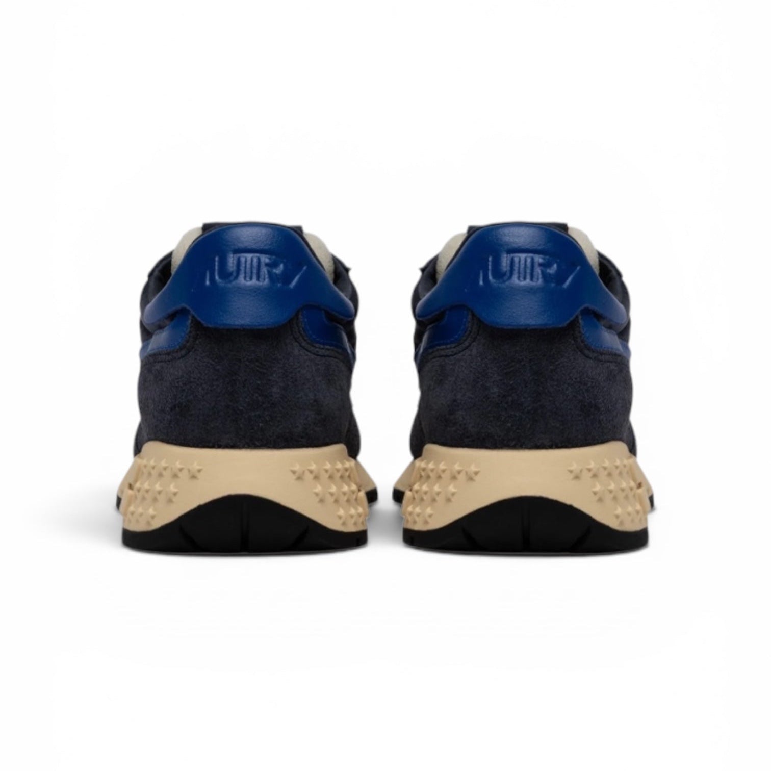 Autry Reelwind Low Sneakers in Space Blue and Lapis Blue Nylon and Suede - Steranko Clothing Manchester