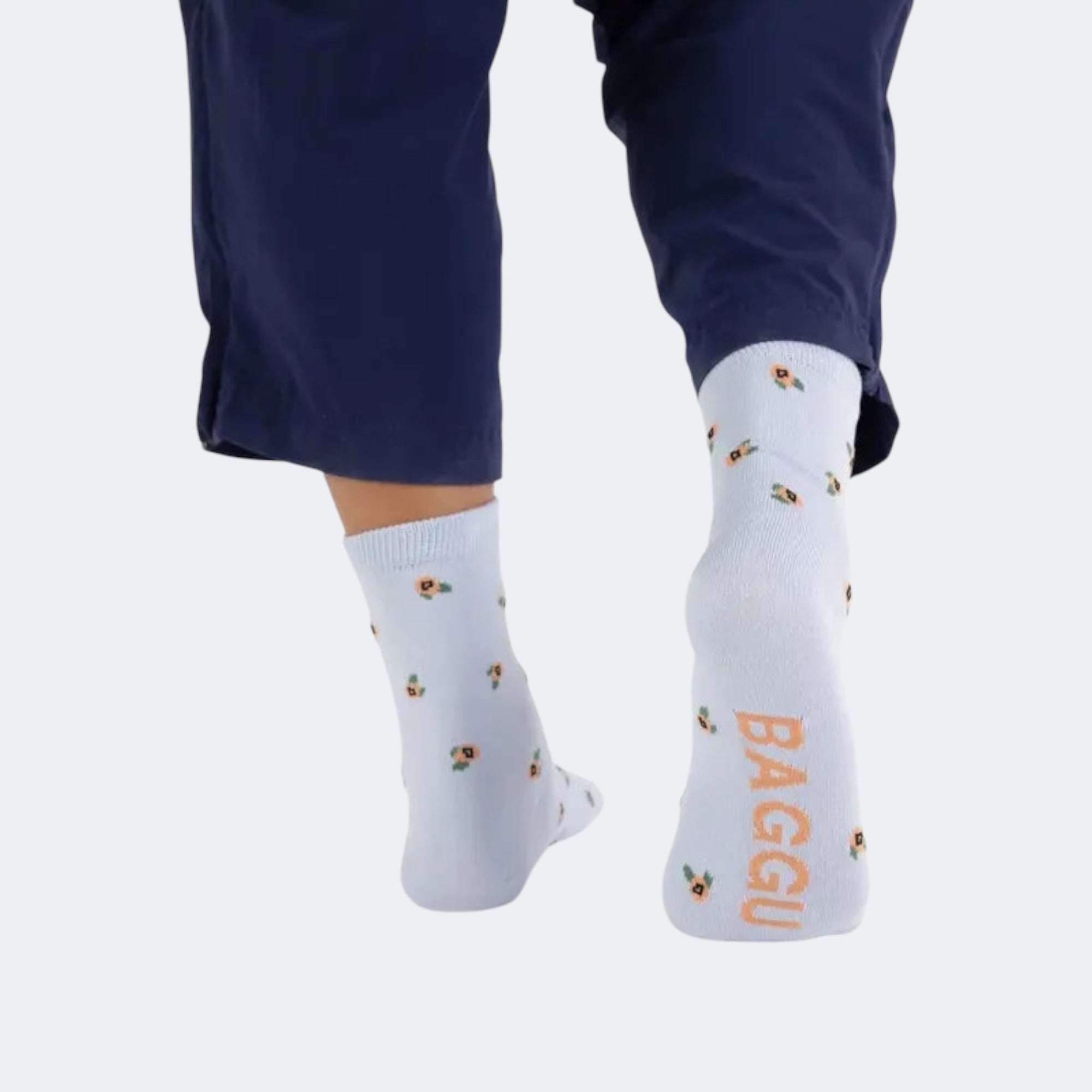 Baggu Crew Sock Blue Rosette - Steranko Clothing Manchester