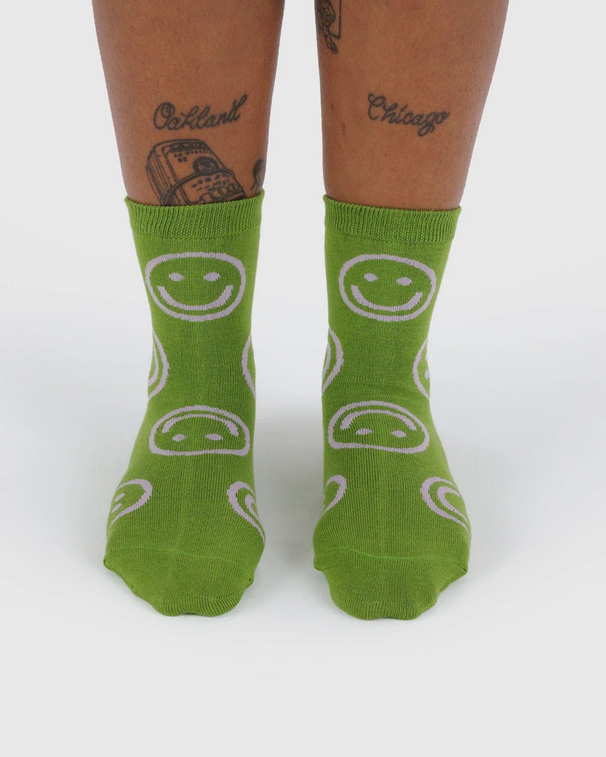 Baggu Crew Sock Pear Happy - Steranko Clothing Manchester