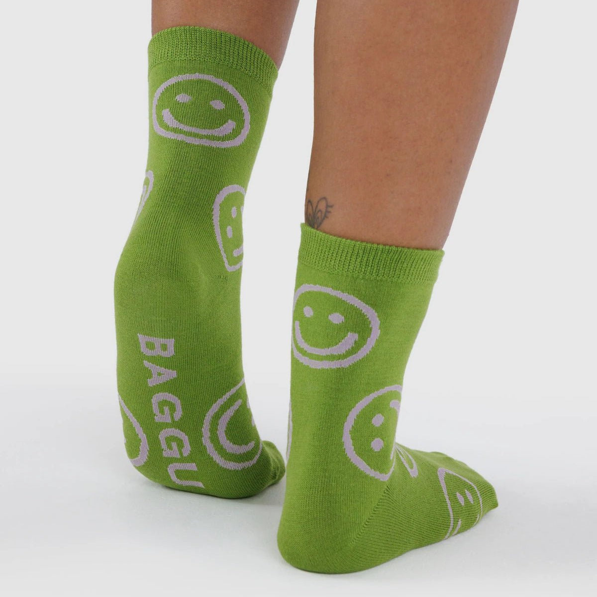Baggu Crew Sock Pear Happy - Steranko Clothing Manchester