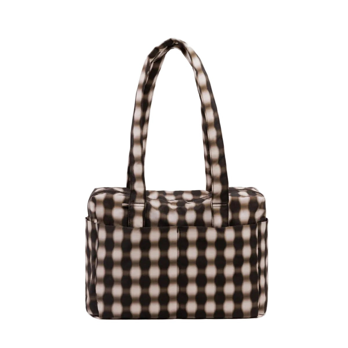 Baggu Everyday Cloud Bag Blurred Gingham Brown - Steranko Clothing Manchester