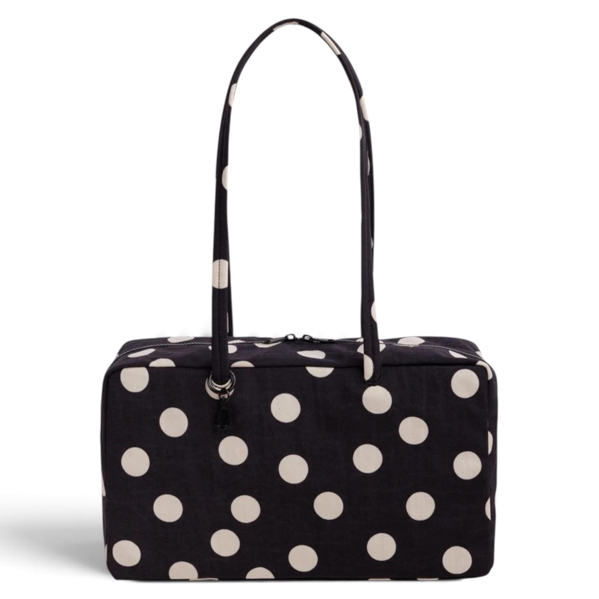 Baggu Medium Nylon Bowler Bag Black/Cream Polka Dot - Steranko Clothing Manchester