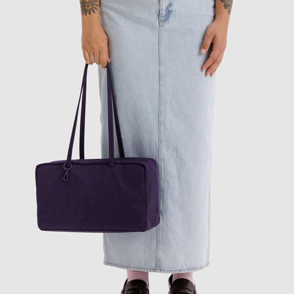 Baggu Medium Nylon Bowler Bag Fig - Steranko Clothing Manchester