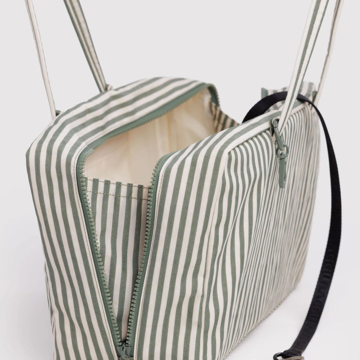 Baggu Medium Nylon Bowler Bag Sage Stripe - Steranko Clothing Manchester