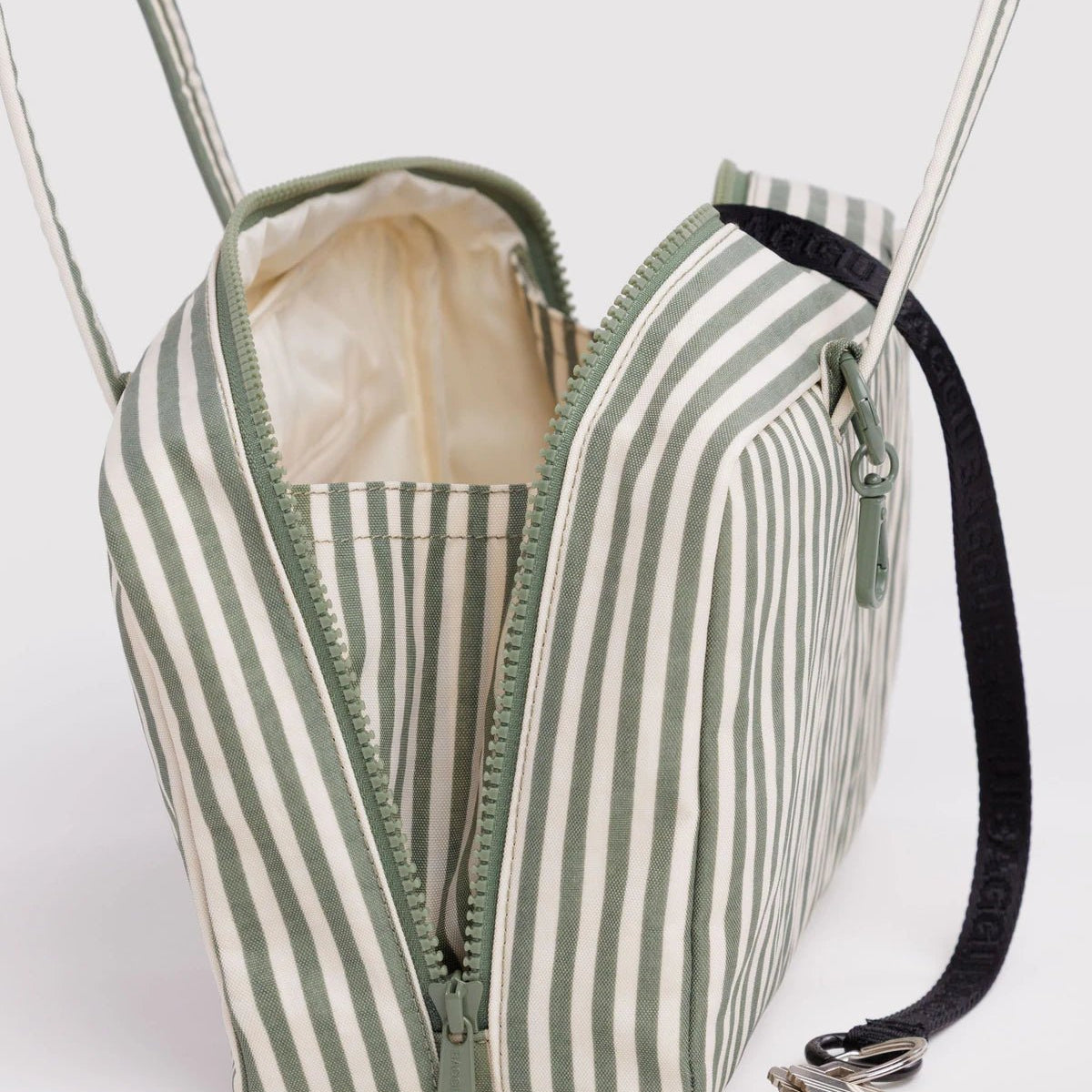 Baggu Nylon Bowler Bag Sage Stripe - Steranko Clothing Manchester