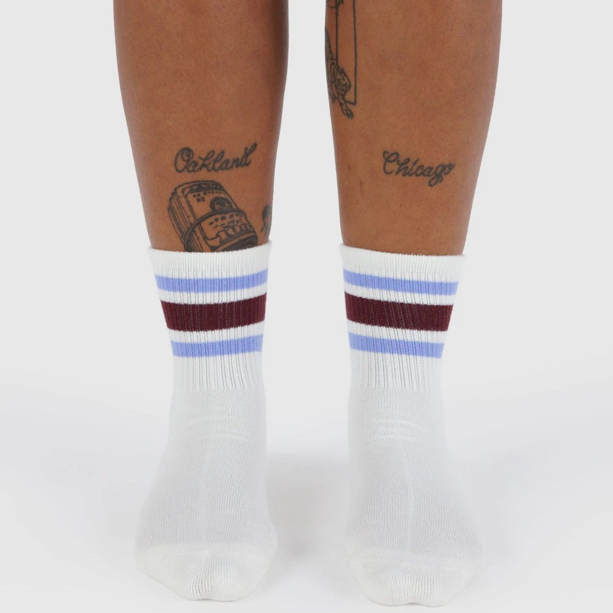 Baggu Ribbed Sock Ivory Stripe - Steranko Clothing Manchester