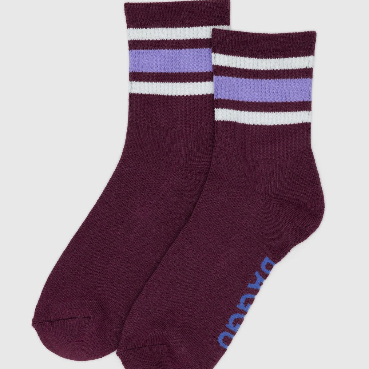 Baggu Ribbed Sock Mahogany Stripe - Steranko Clothing Manchester