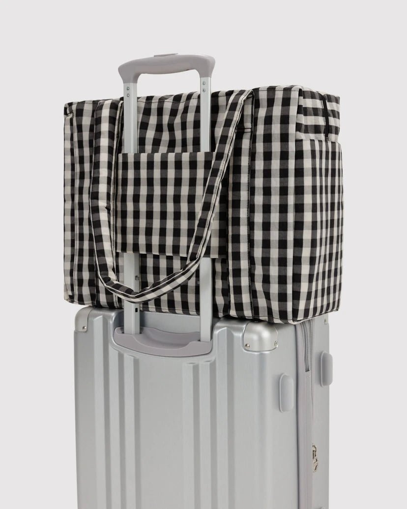 Baggu Small Cloud Carry-On Black/Cream Gingham - Steranko Clothing Manchester
