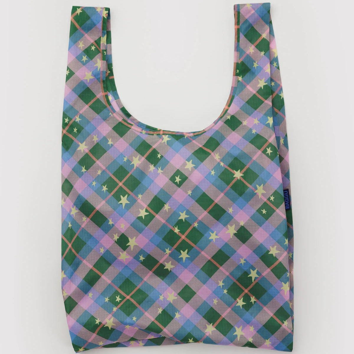 Baggu Standard Shopper Green Star Plaid - Steranko Clothing Manchester