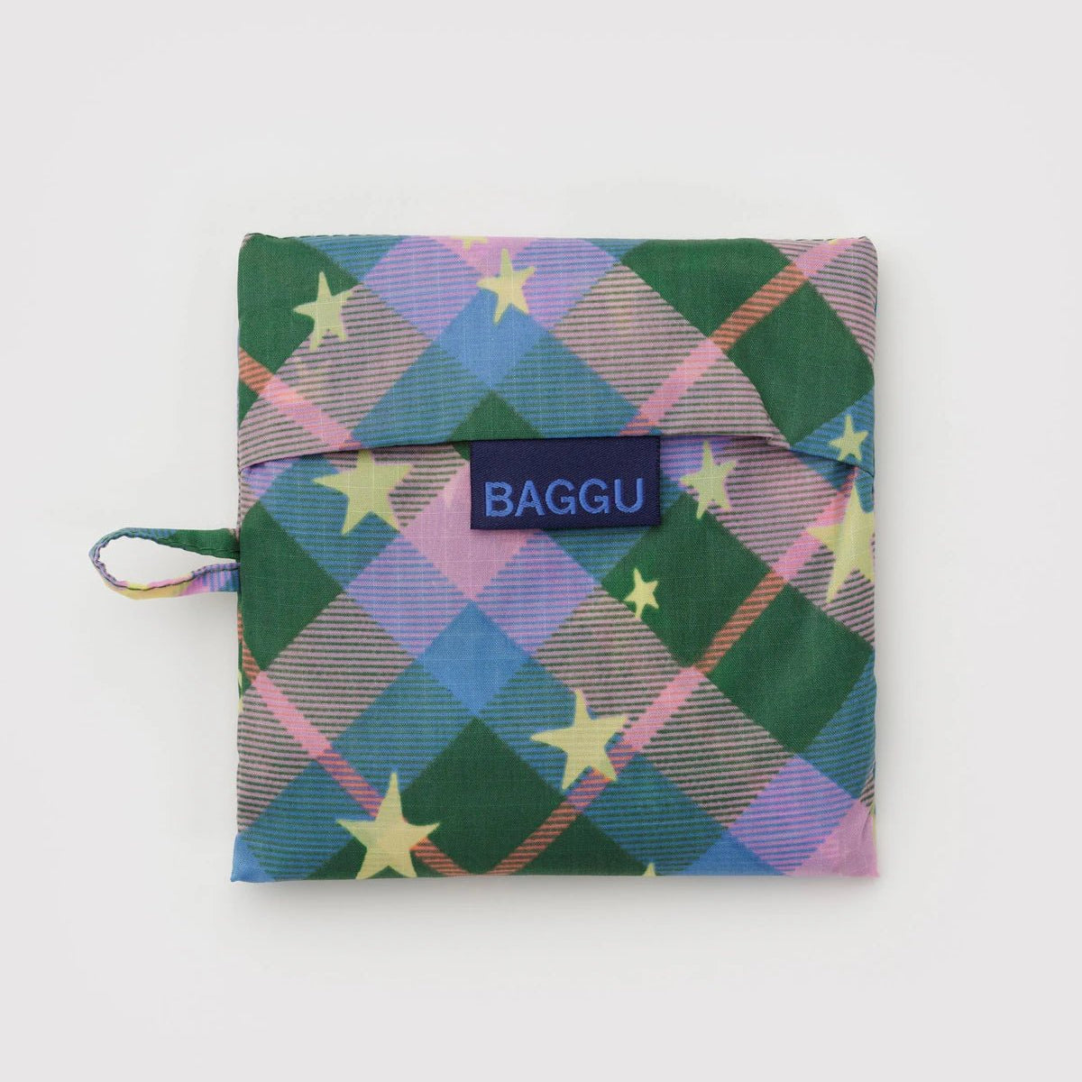 Baggu Standard Shopper Green Star Plaid - Steranko Clothing Manchester