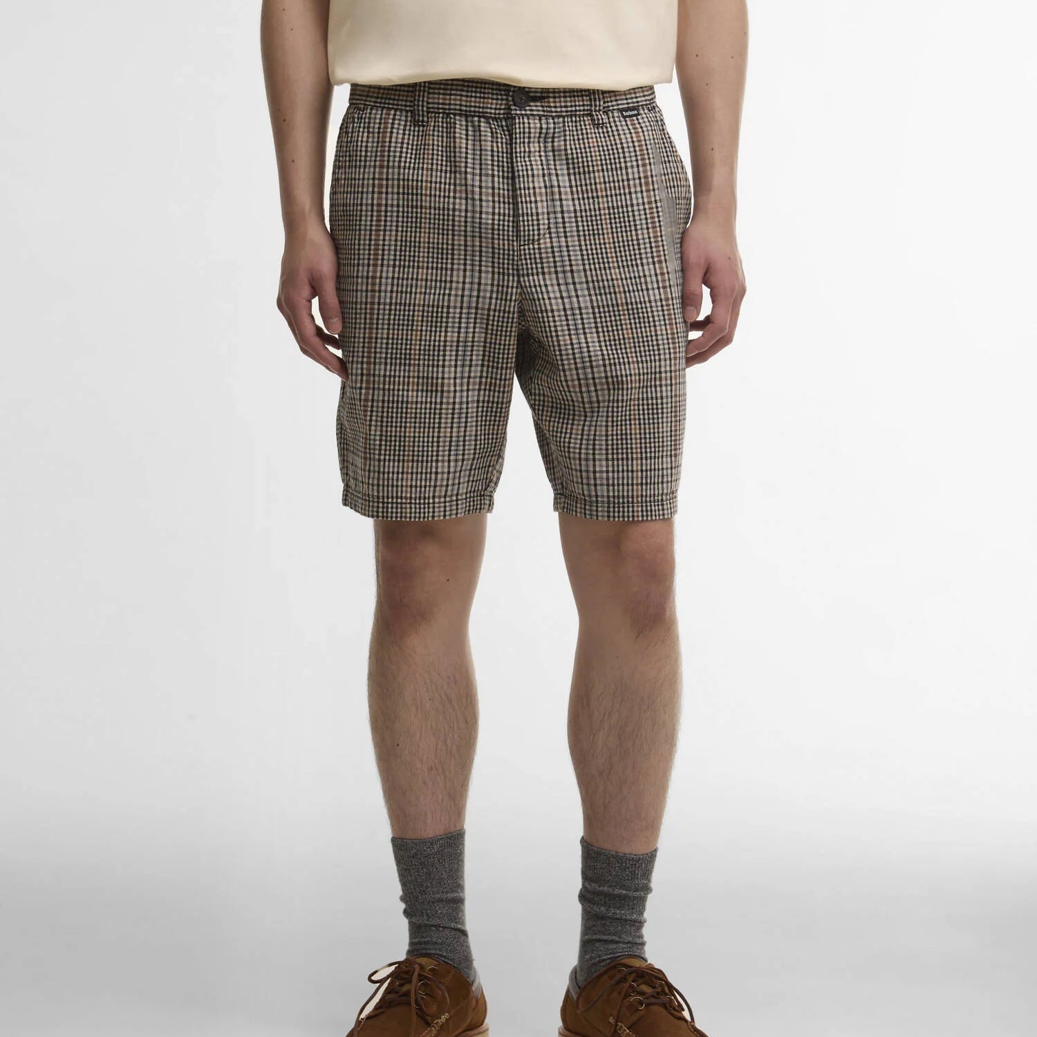 Barbour Fife Checked Short Neutral - Steranko Clothing Manchester