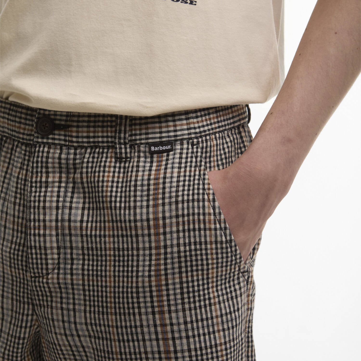 Barbour Fife Checked Short Neutral - Steranko Clothing Manchester