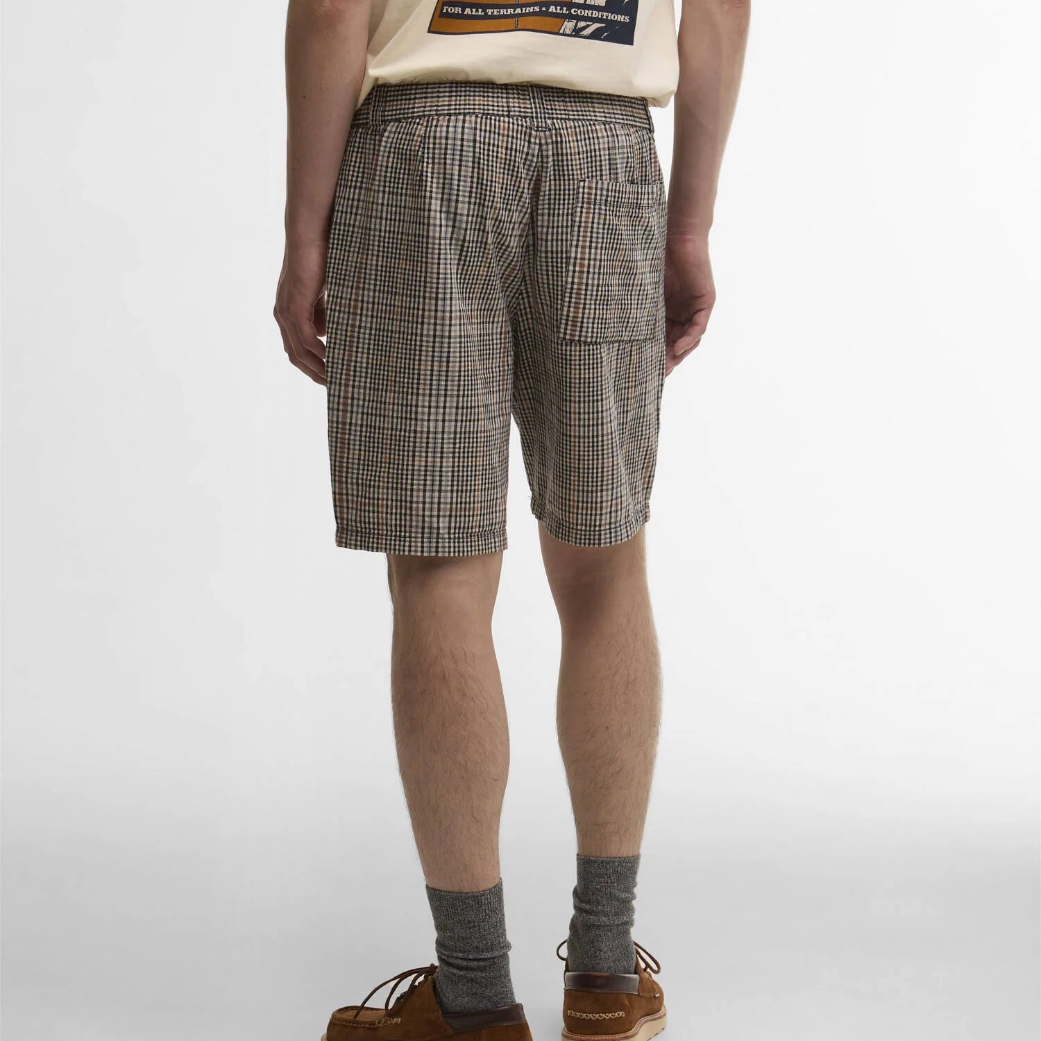 Barbour Fife Checked Short Neutral - Steranko Clothing Manchester