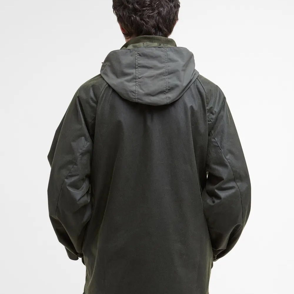 Barbour Modified Solway Waxed Jacket Olive - Steranko Clothing Manchester