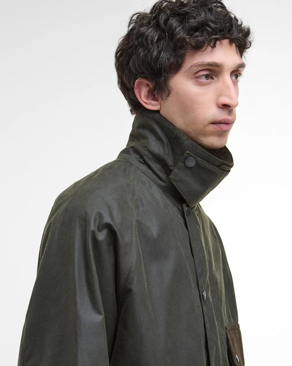 Barbour Modified Solway Waxed Jacket Olive - Steranko Clothing Manchester