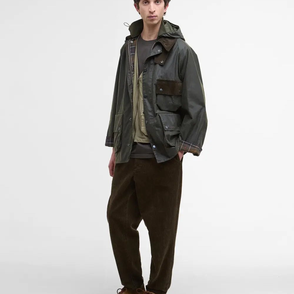 Barbour Modified Solway Waxed Jacket Olive - Steranko Clothing Manchester