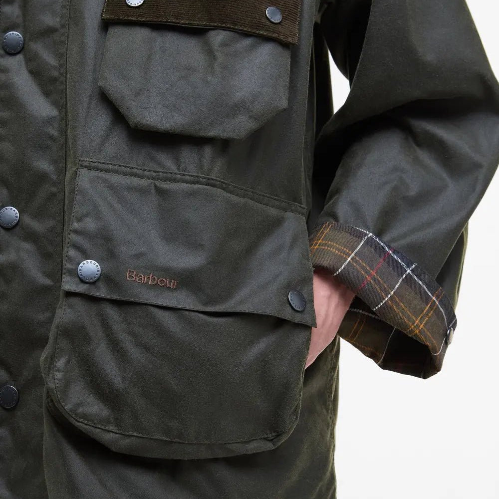 Barbour Modified Solway Waxed Jacket Olive - Steranko Clothing Manchester