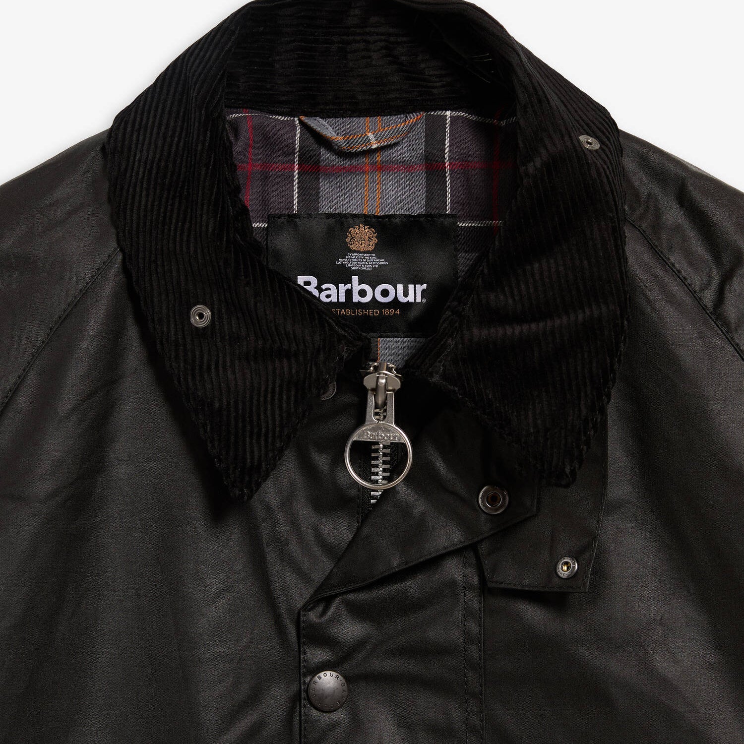 Barbour Oversized Transport Jacket Waxed Black - Steranko Clothing Manchester