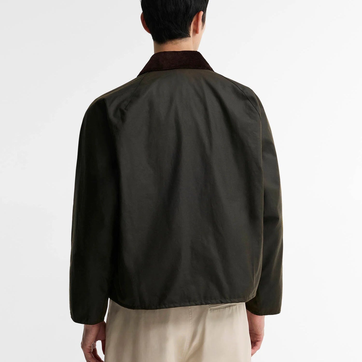 Barbour Oversized Transport Jacket Waxed Olive - Steranko Clothing Manchester