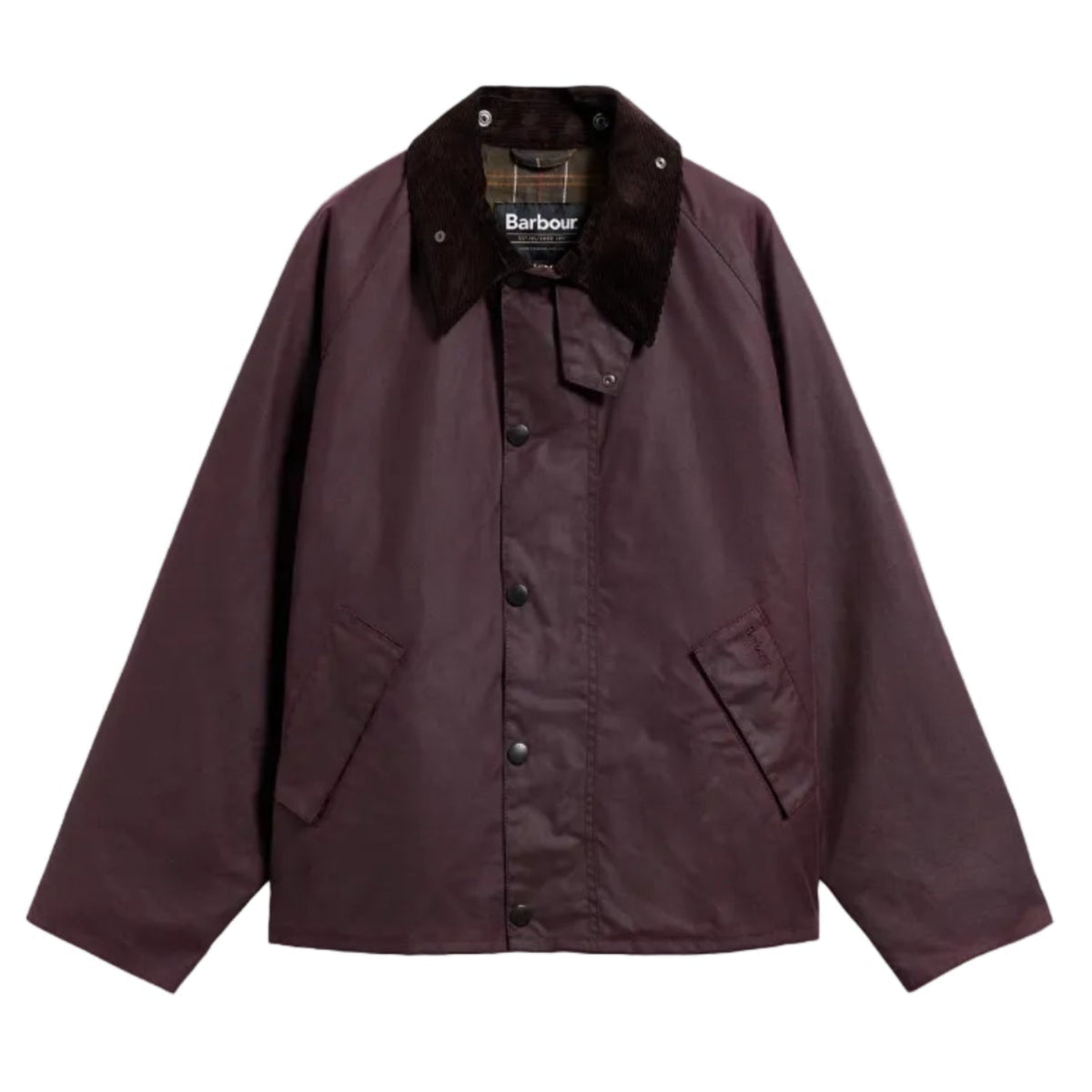 Barbour Oversized Transport Waxed Jacket Biking Red - Steranko Clothing Manchester