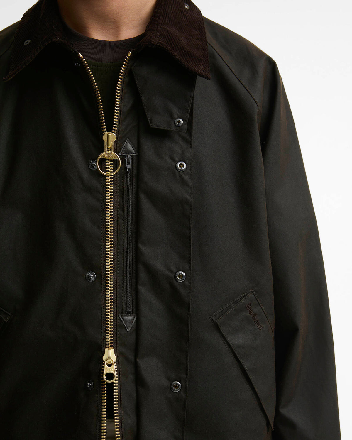 Barbour Oversized Transport Waxed Jacket Dark Brown - Steranko Clothing Manchester