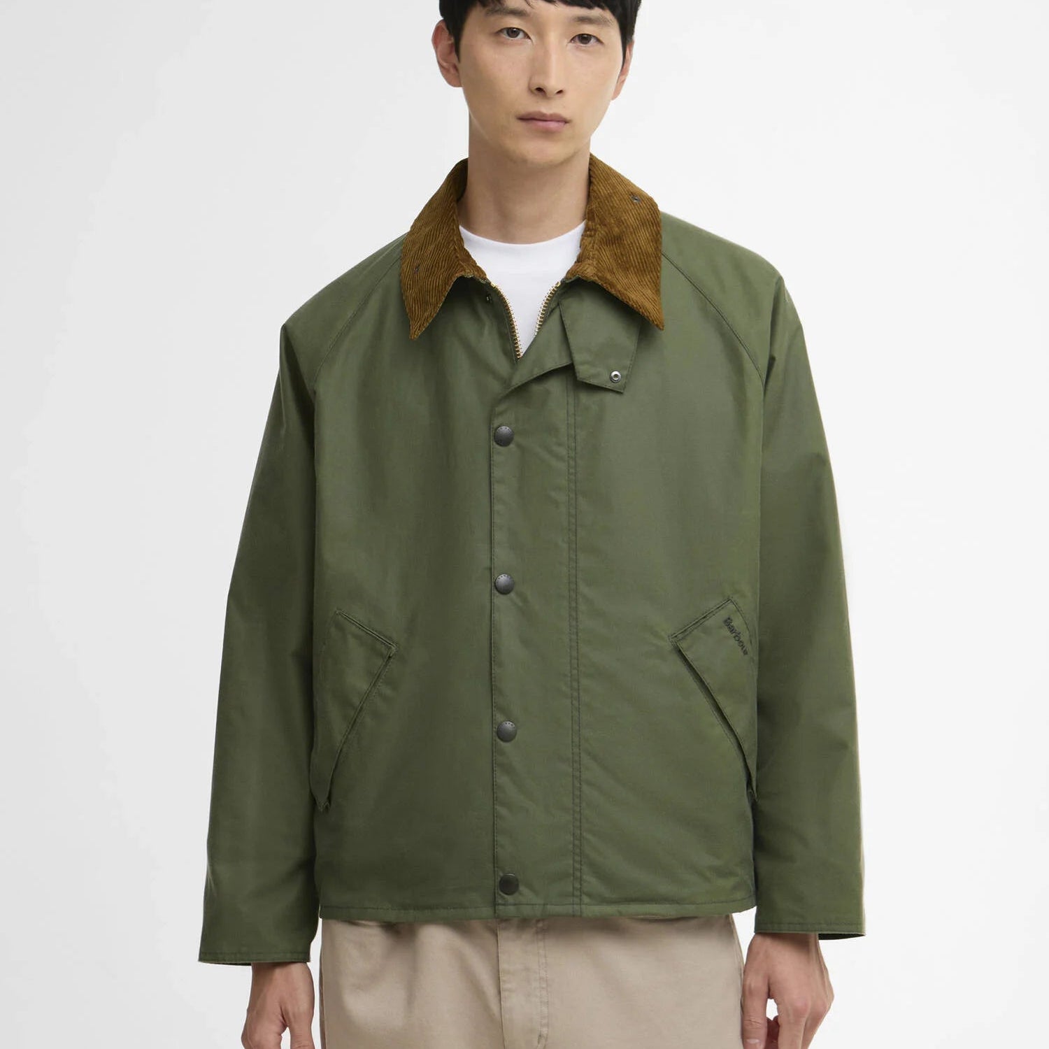 Barbour Oversized Transport Waxed Jacket Light Moss - Steranko Clothing Manchester