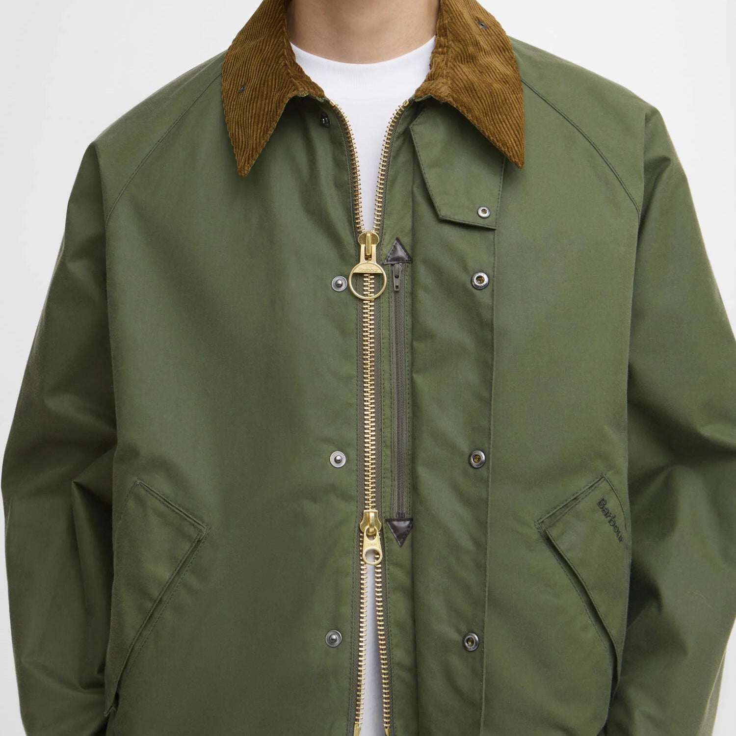 Barbour Oversized Transport Waxed Jacket Light Moss - Steranko Clothing Manchester