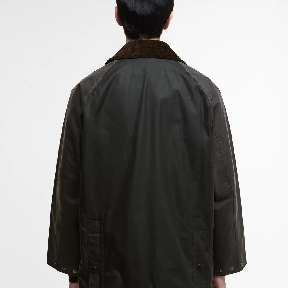 Barbour Patchwork Oversized Bedale Waxed Jacket Sage Multi - Steranko Clothing Manchester