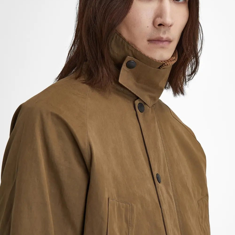 Barbour Peached Oversized Bedale Casual Jacket Dark Sand - Steranko Clothing Manchester