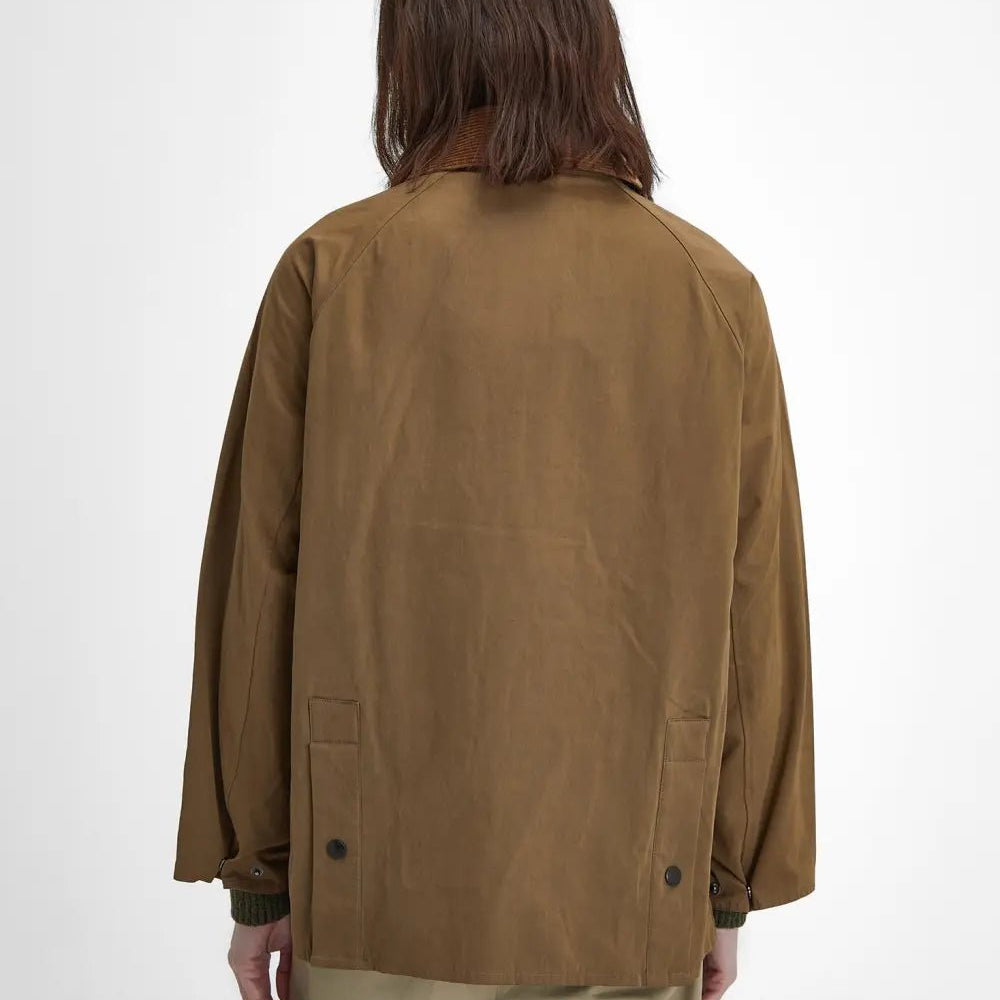 Barbour Peached Oversized Bedale Casual Jacket Dark Sand - Steranko Clothing Manchester