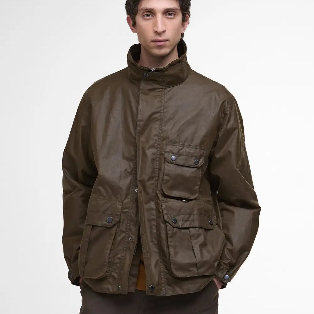 Barbour ReeRe - Engineered Utility Bedale Waxed Jacket Beech - Steranko Clothing Manchester