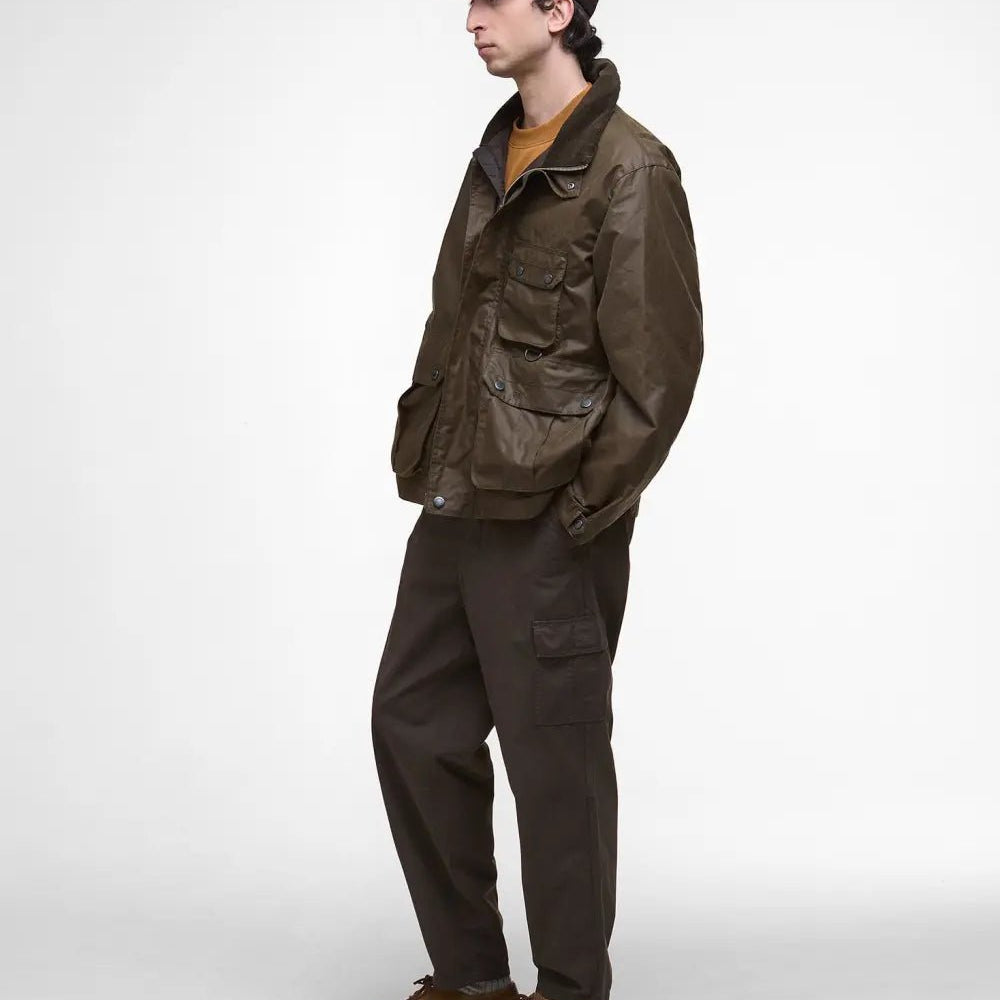 Barbour ReeRe - Engineered Utility Bedale Waxed Jacket Beech - Steranko Clothing Manchester