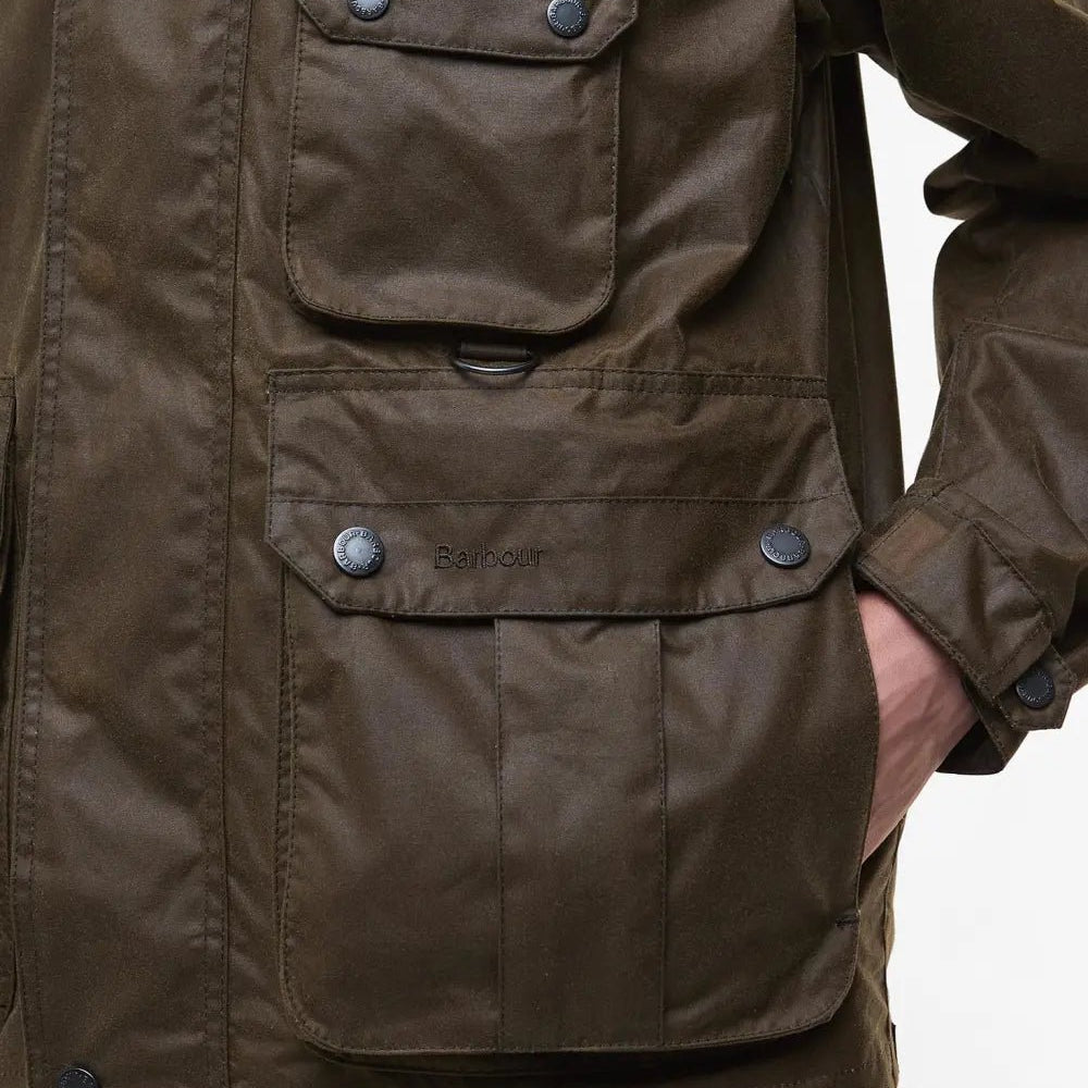 Barbour ReeRe - Engineered Utility Bedale Waxed Jacket Beech - Steranko Clothing Manchester