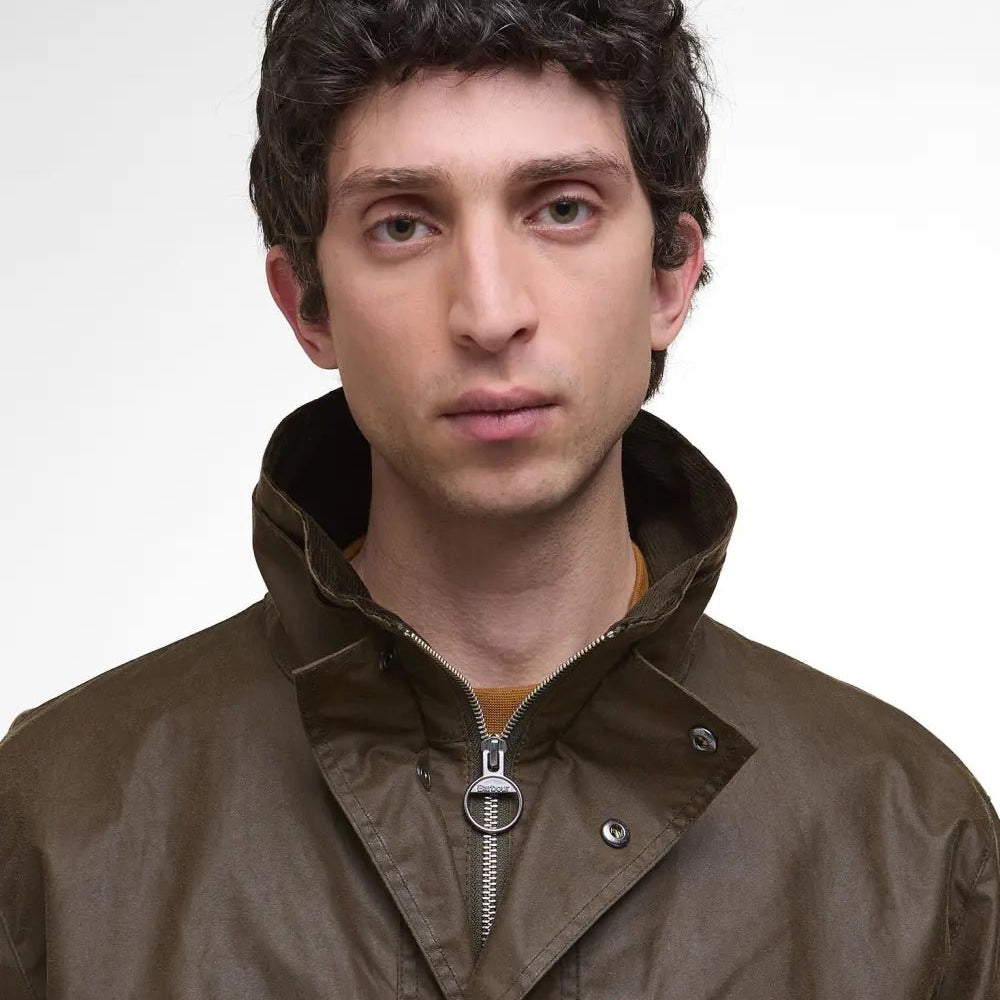 Barbour ReeRe - Engineered Utility Bedale Waxed Jacket Beech - Steranko Clothing Manchester