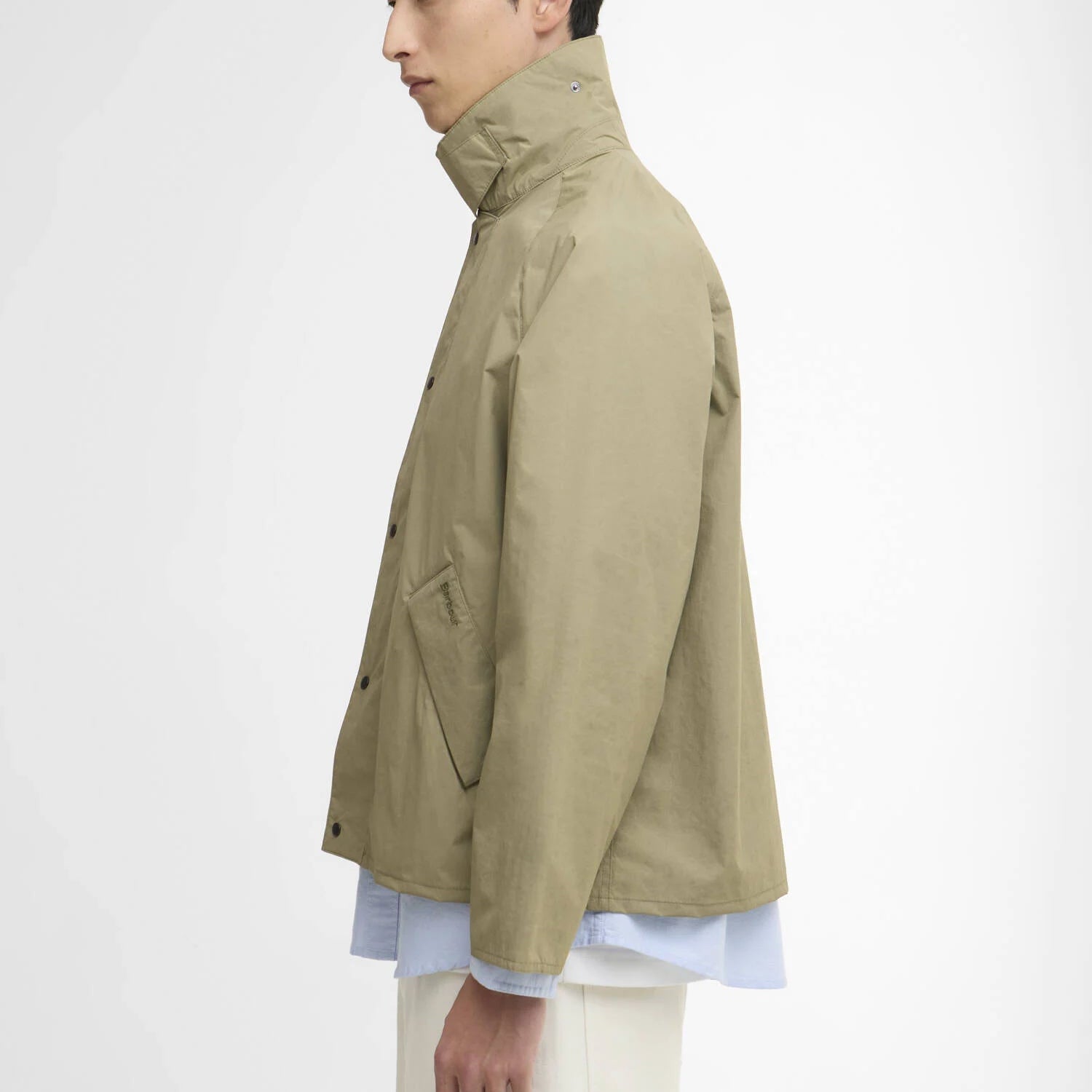 Barbour Ripstop Transport Showerproof Jacket Bleached Olive - Steranko Clothing Manchester