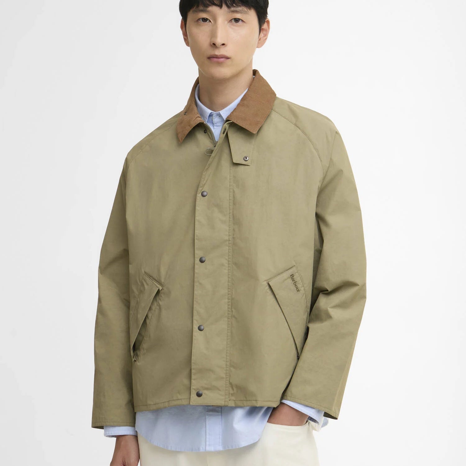 Barbour Ripstop Transport Showerproof Jacket Bleached Olive - Steranko Clothing Manchester